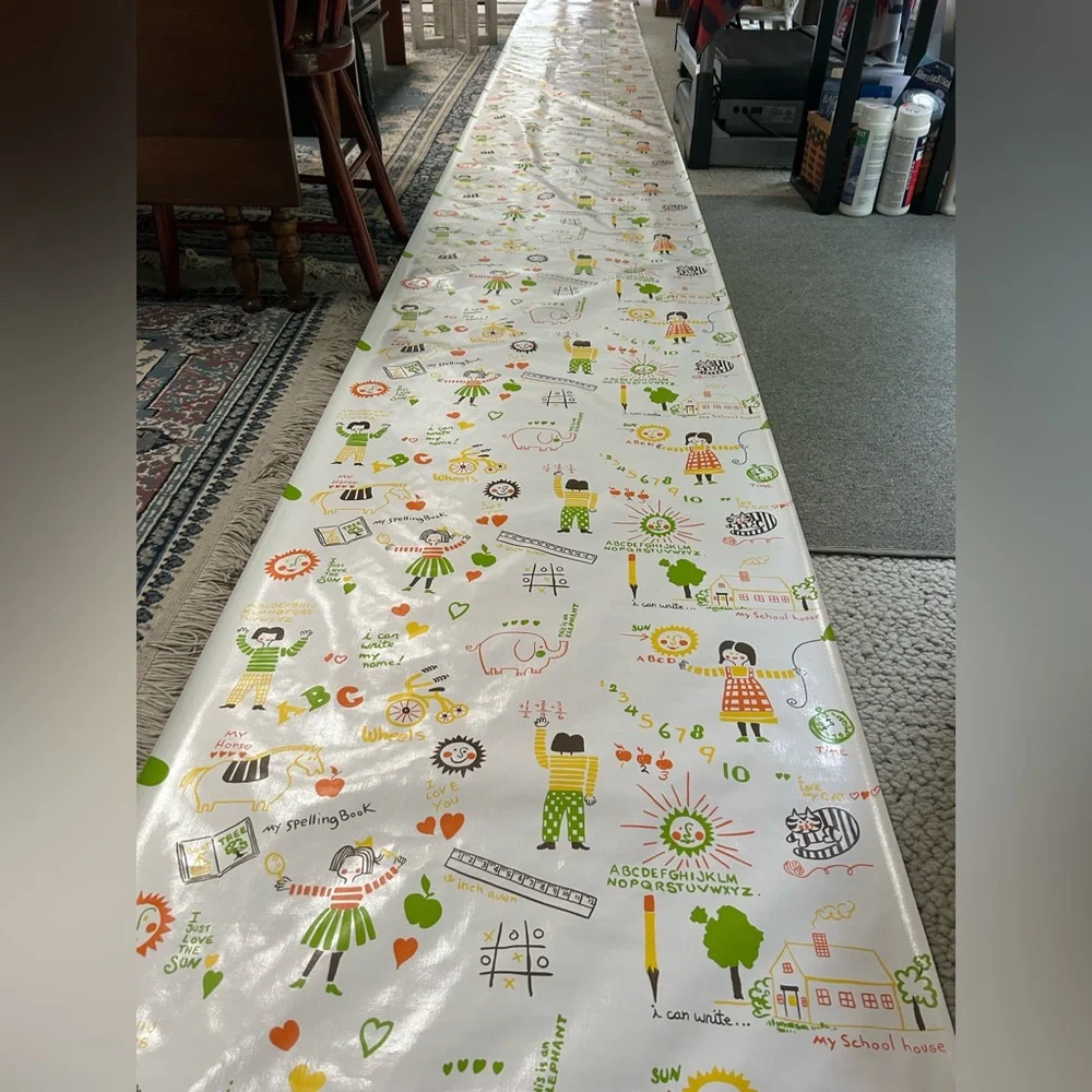 Parents! Teachers! 1 wallpaper roll-thick washable vinyl colorful children print